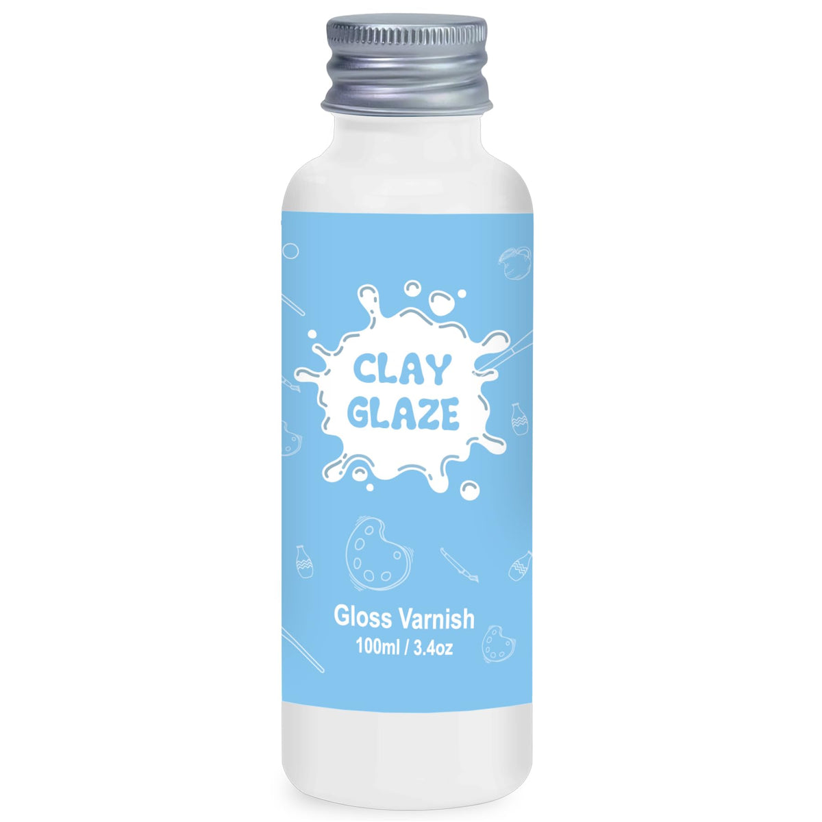 100ml Air Dry Clay Glaze, Protect Clay Surfaces,Delivers Gloss Glaze Effect