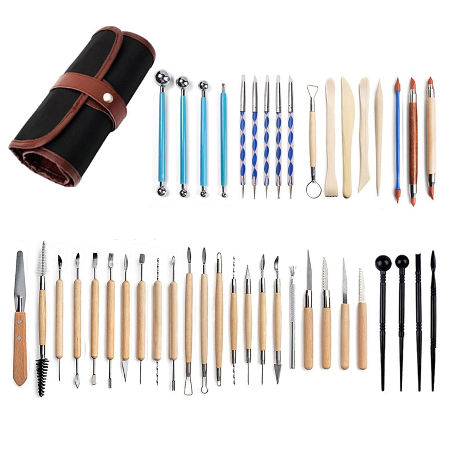 S & E TEACHER'S EDITION 43 Pcs Pottery & Clay Sculpting Tool
