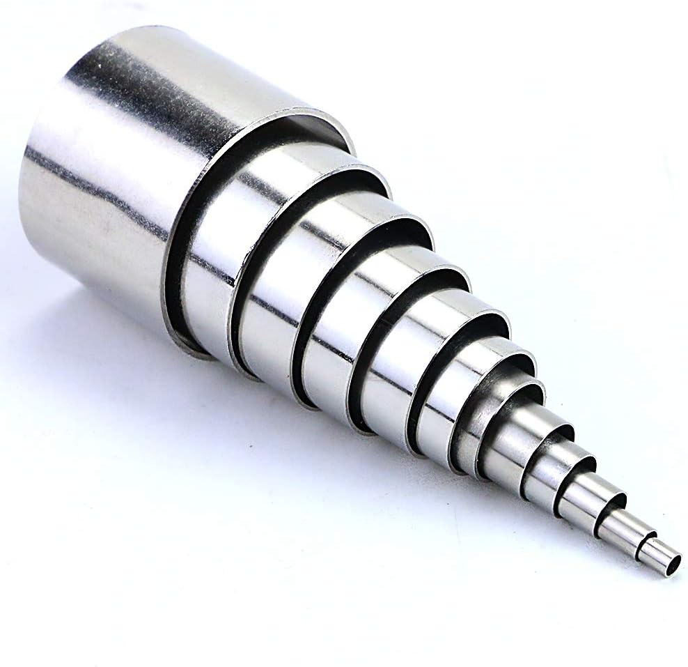 Fireboomoon 12 PCS Hole Hollow Punch Cutter Set with Storage Case,Stainless Steel Round Circle Ring Clay Cutters Ceramics Dotting Baking Indentation Mold Tools for Polymer Clay Pottery Handmade Craft