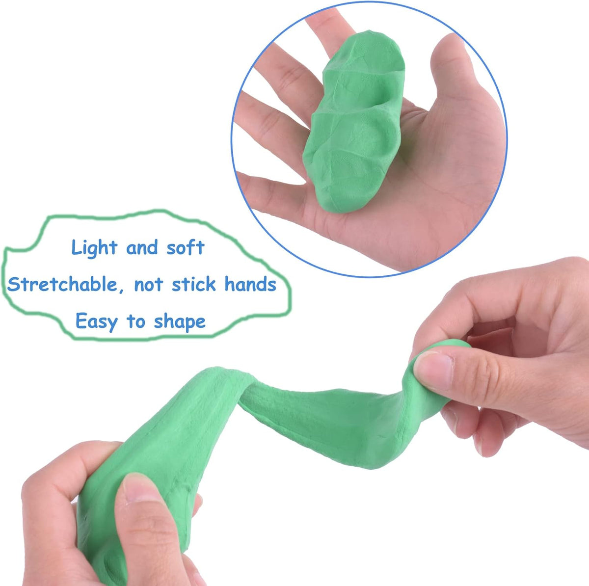 Air Dry Clay 24 Colors, Modeling Clay for Kids, DIY Molding Magic Clay, Toy Gifts for Age 3+ Years Old Boys Girls Kids