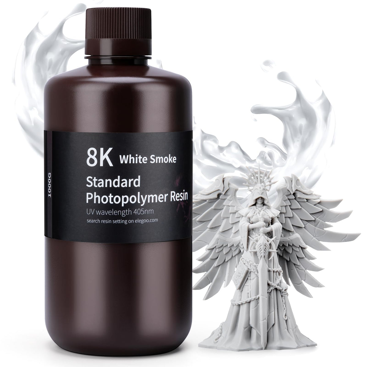 ELEGOO 8K Standard Resin for 3D Printing, Ultra Precision, 405nm Fast UV Curing Photopolymer 3D Resin for 8K 9K 12K 16K Resin 3D Printer, Red Clay 1000g