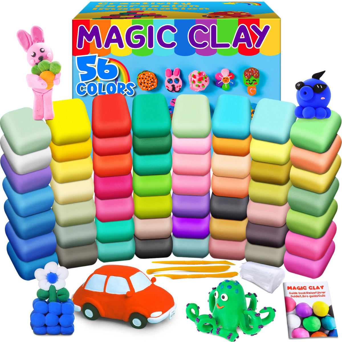 ESSENSON Air Dry Clay 210 Colors, Modeling Clay for Kids