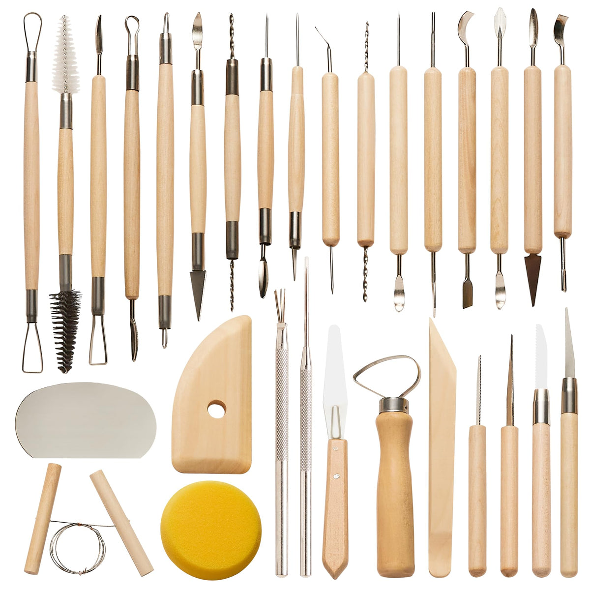 19 Pcs Clay Sculpting Tools, Polymer Clay Tools & Air Dry Clay Accessories