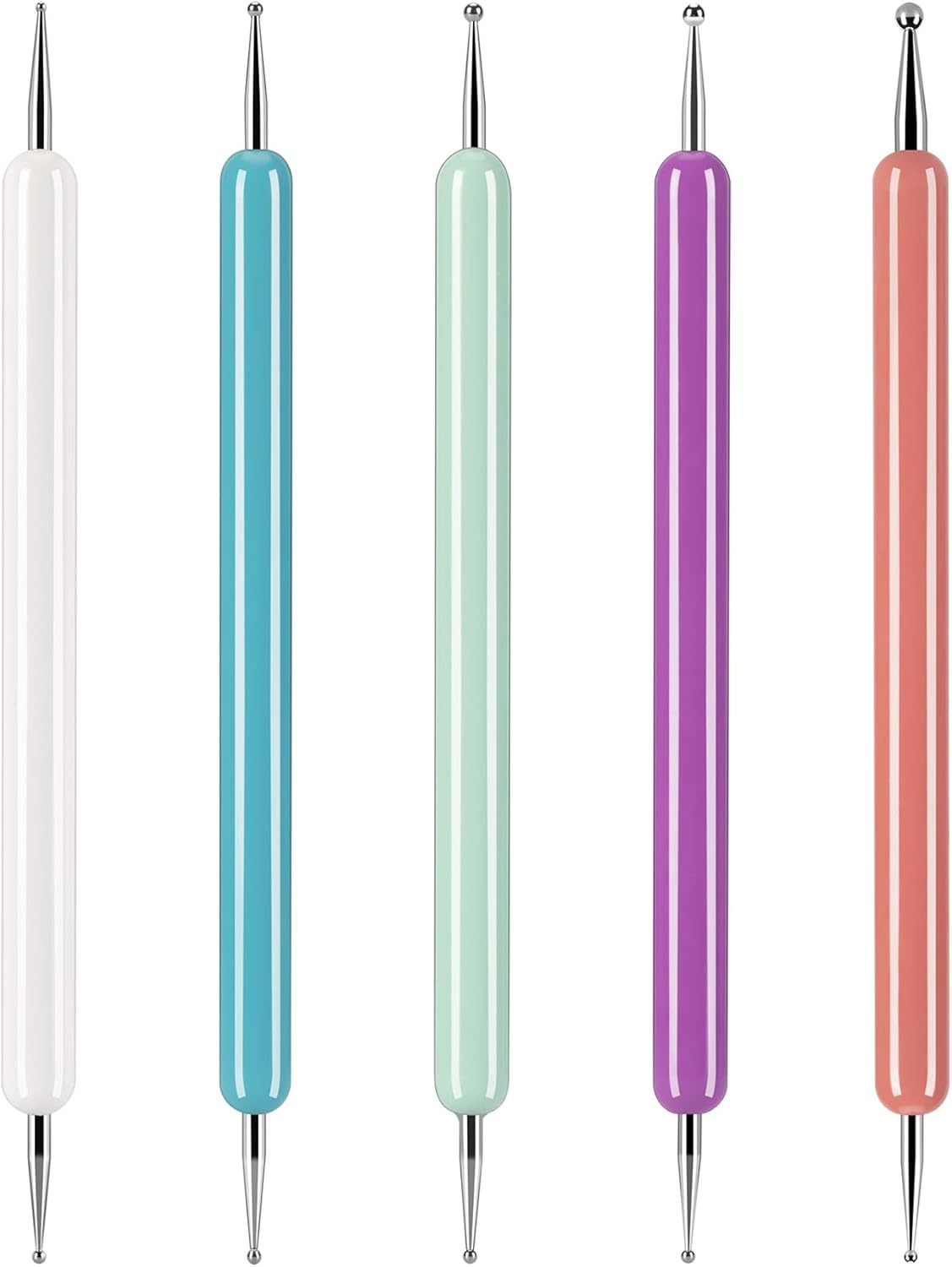 5 Pcs Pattern Tracing Stylus, Ball Embossing Stylus for Transfer Paper, Tracing Tools for Drawing, Embossing Tools for Paper, Art Dotting Tools for Nail Art, Ball Tip Clay Tools Sculpting Stylus