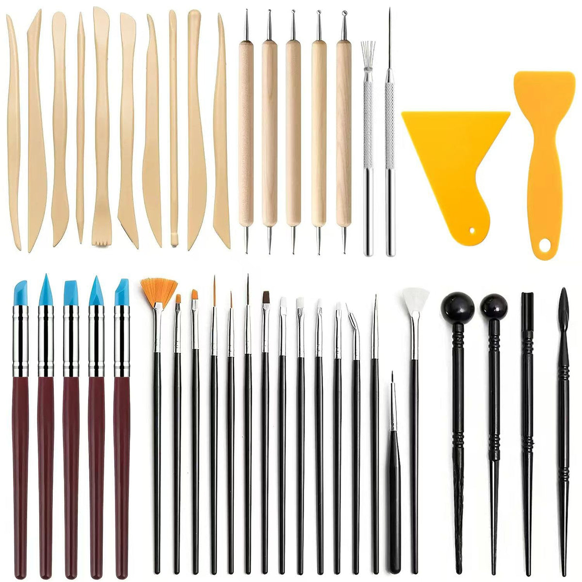 19 PCS Clay Sculpting Tools Set, Pink Air Dry Clay Tool, Polymer Clay Tool Kit, Dotting Tools, Dot Painting Tools, Clay Pottery Carving Tools for DIY Crafts Embossing Modeling