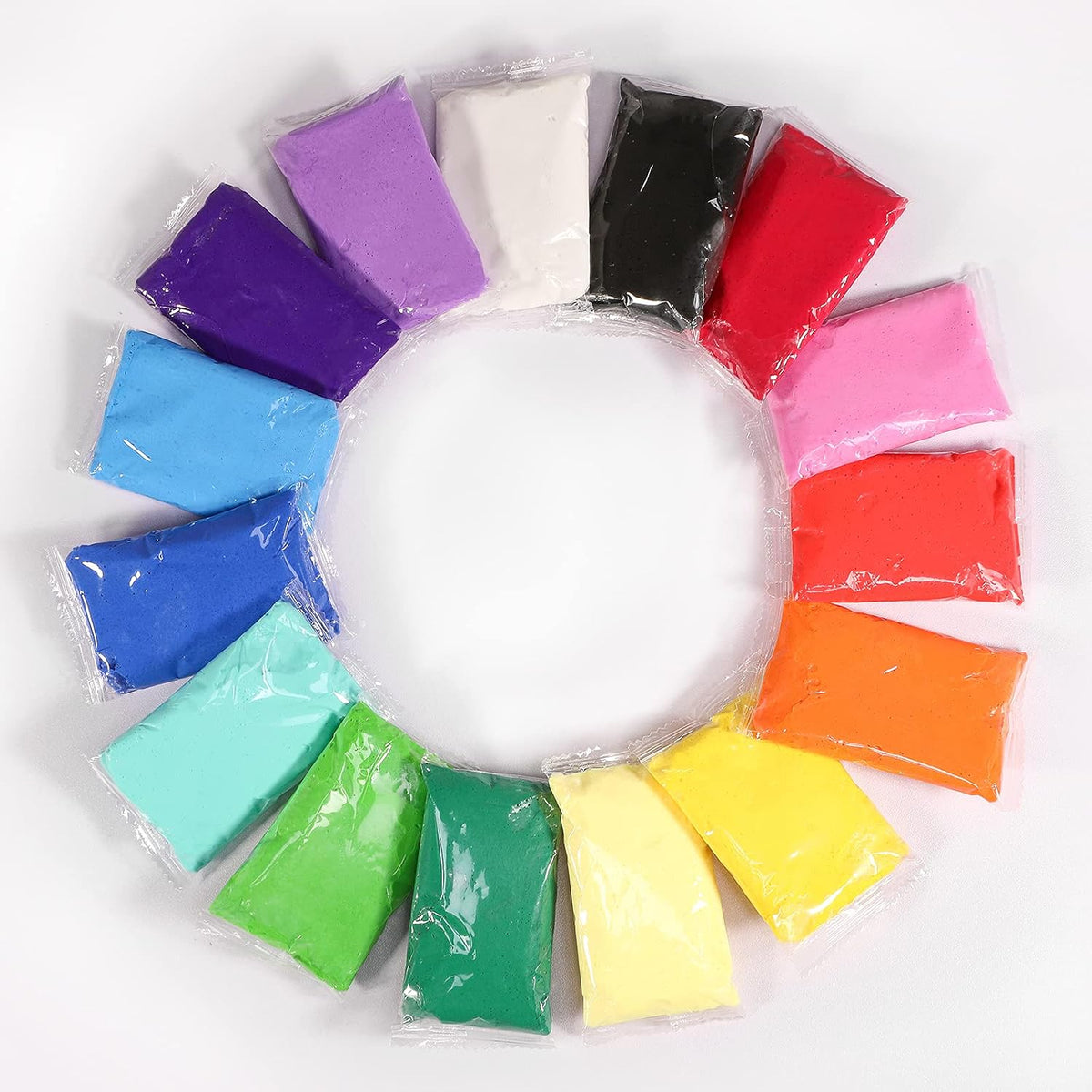 Air Dry Clay 24 Colors, Modeling Clay for Kids, DIY Molding Magic Clay, Toy Gifts for Age 3+ Years Old Boys Girls Kids