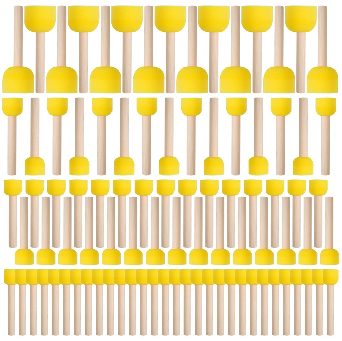 30 Pcs Round Sponges Brush Set, Round Sponge Brushes for Painting, Paint Sponges for Acrylic, Painting Tools for Kids Arts and Crafts (4 Sizes)