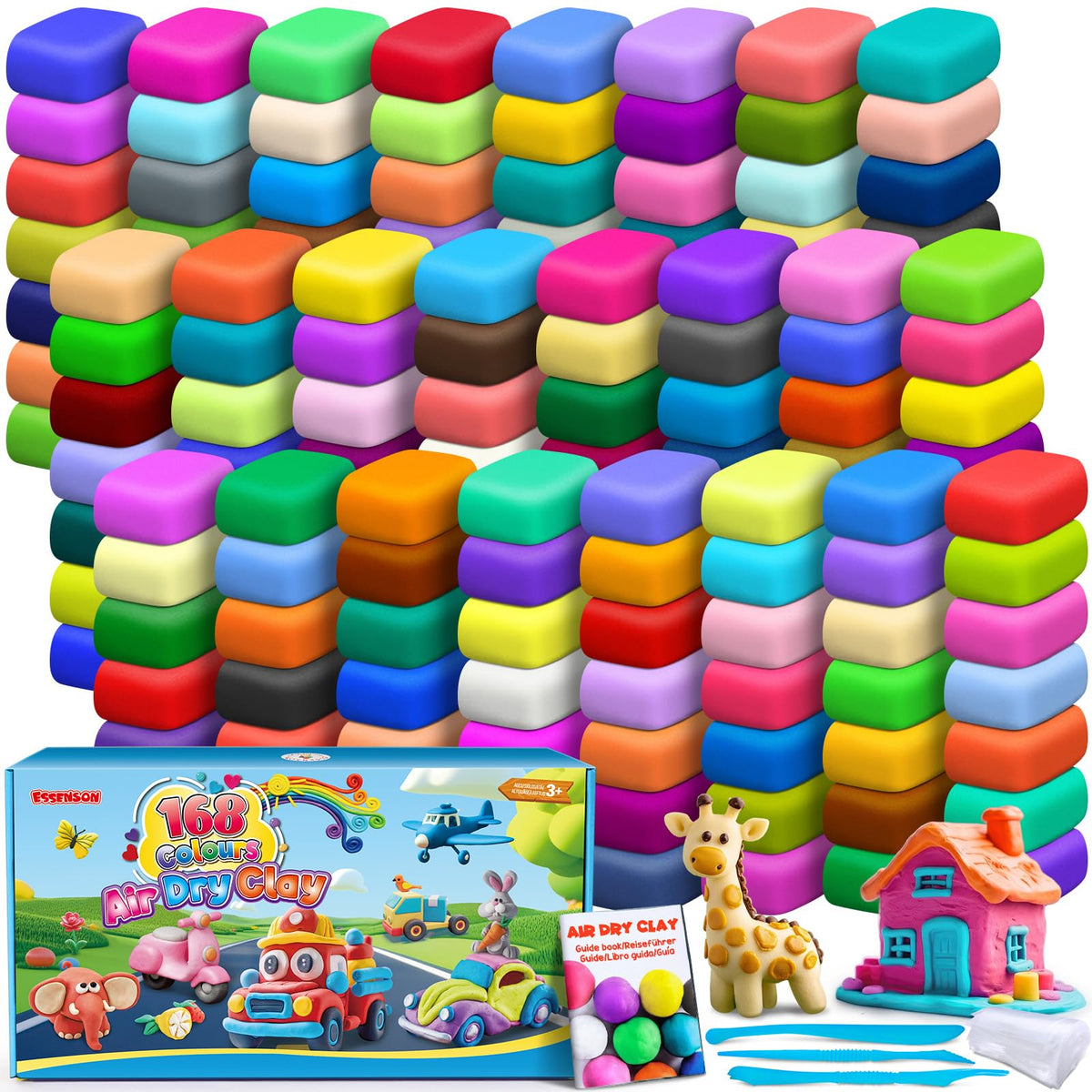 ESSENSON Air Dry Clay, 42 Colors, Modeling Clay for Kids