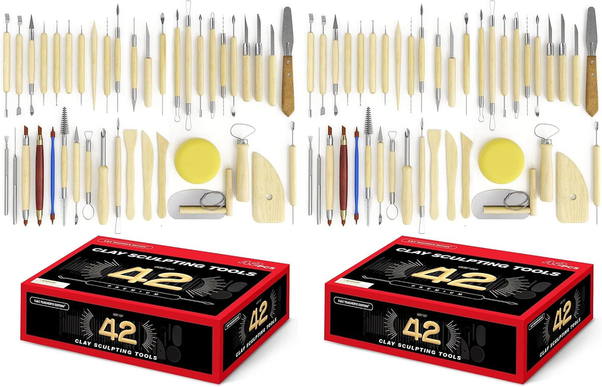S & E TEACHER'S EDITION 42 Pcs Polymer Clay Tools