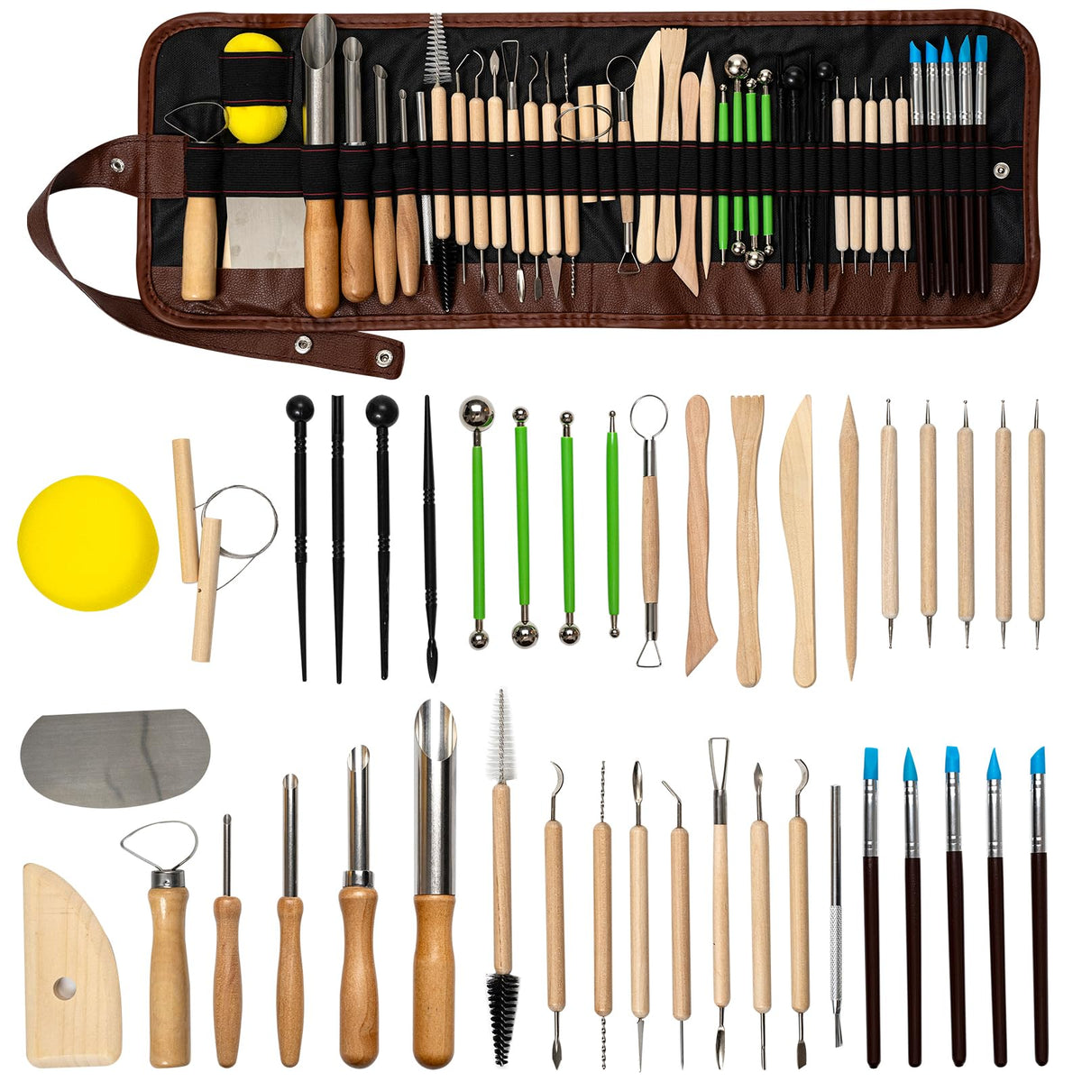 36 PCS Clay Tool, Clay Sculpting Tools Kit, Pottery Tools Can be Used for Stippling, Carving, Molding, and Shaping Clay Crafts, for Beginners, Hobbyists, Artists