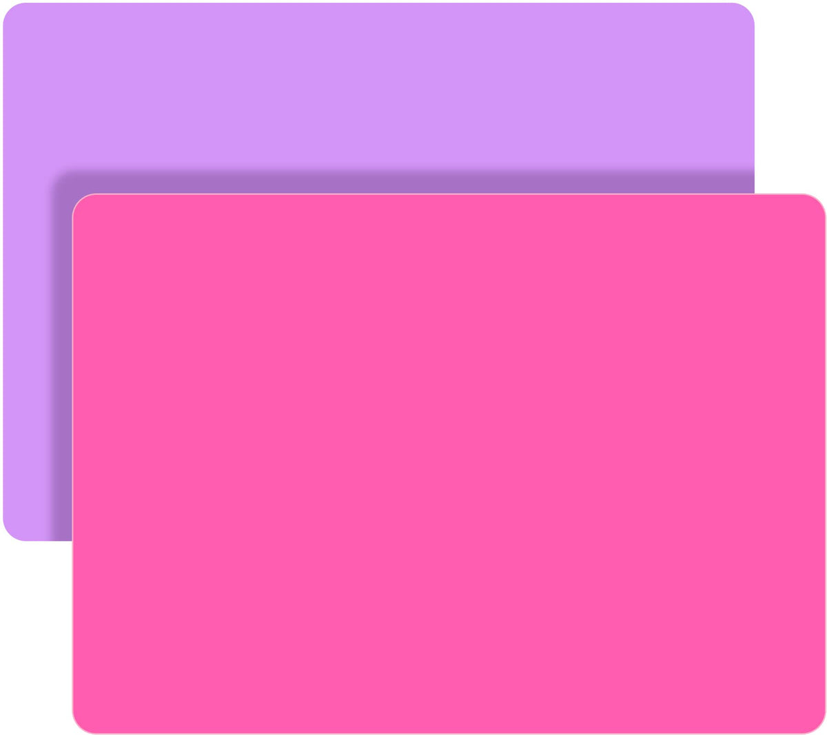 LEOBRO Silicone Mat for Resin Molds, 2 PCS 15.7" x 11.7" Playdough Mat, Silicone Mats for Crafts, Jewelry Resin Molds Mats, for Clay, Paint, Blue & Rose Red