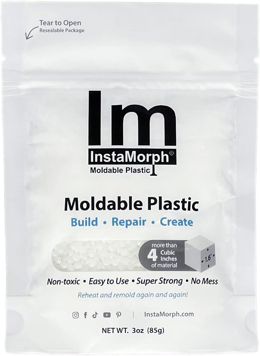 InstaMorph Reusable Moldable Plastic for Crafts,Sculpting,Cosplay,More 3oz