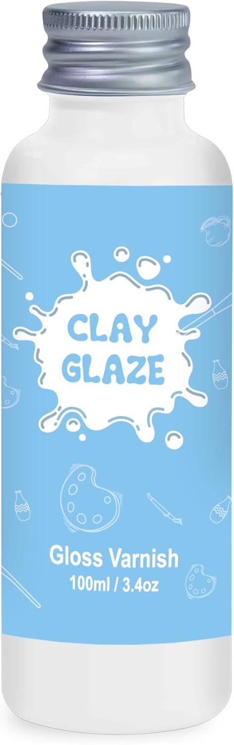 100ml Air Dry Clay Glaze, Protect Clay Surfaces,Delivers Gloss Glaze Effect