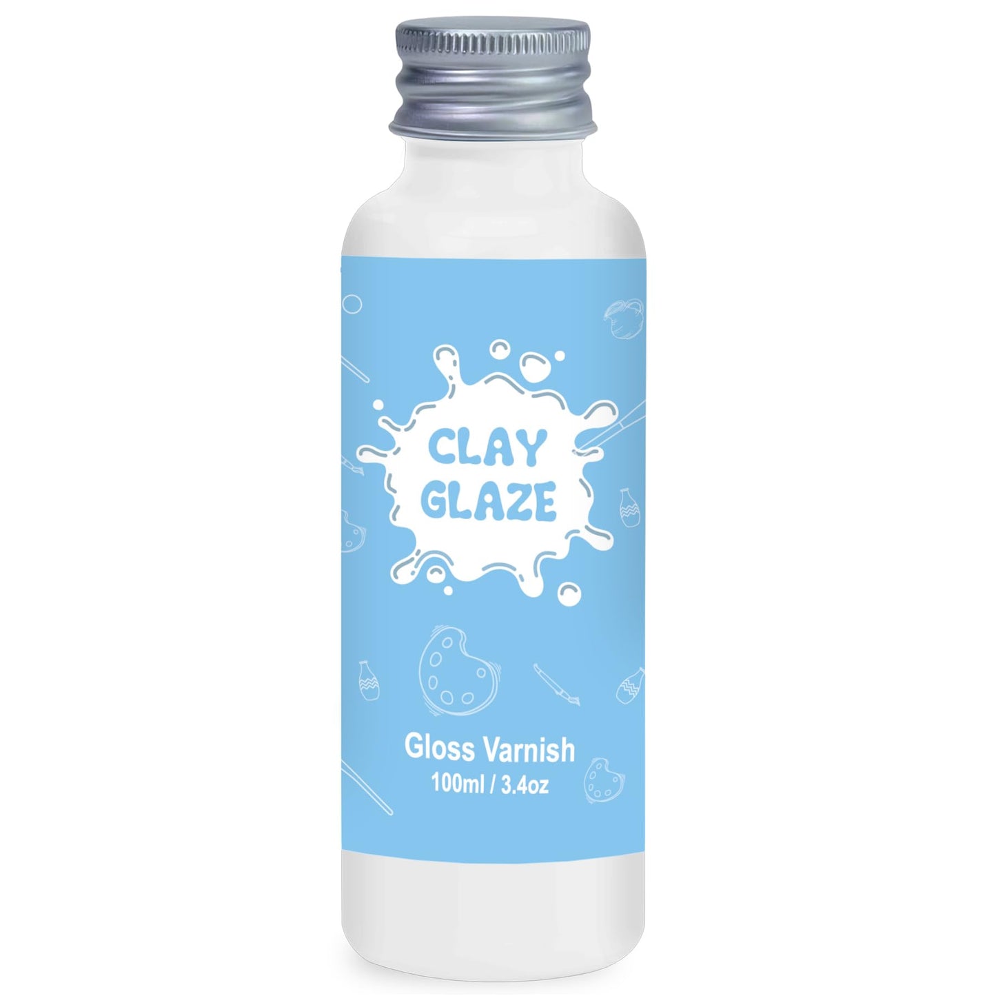 100ml Air Dry Clay Glaze, Protect Clay Surfaces,Delivers Gloss Glaze Effect