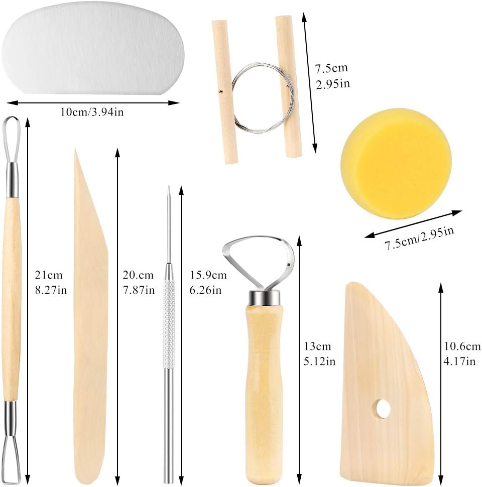 8 Pieces Pottery Tools, Clay Tools, Cay Sculpting Tool