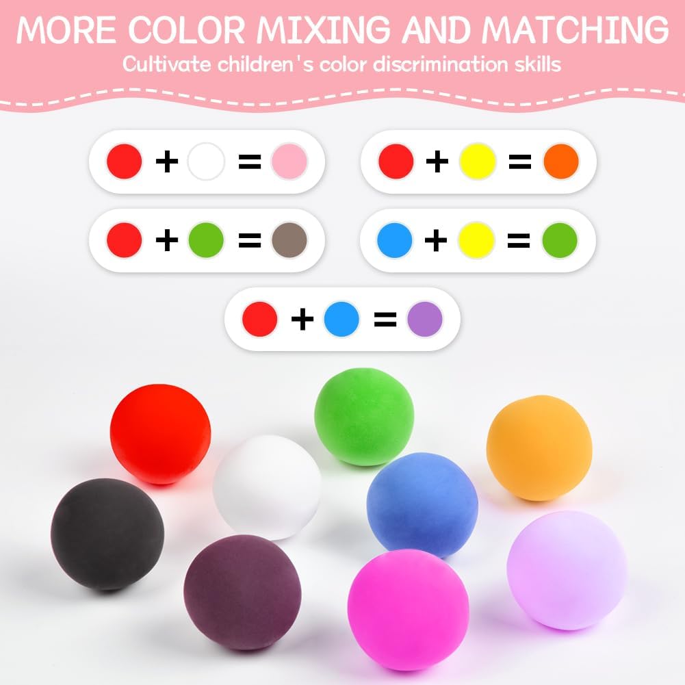 Ainiv Air Dry Clay Kit, 60 Colors DIY Model Magic Clay for Kids