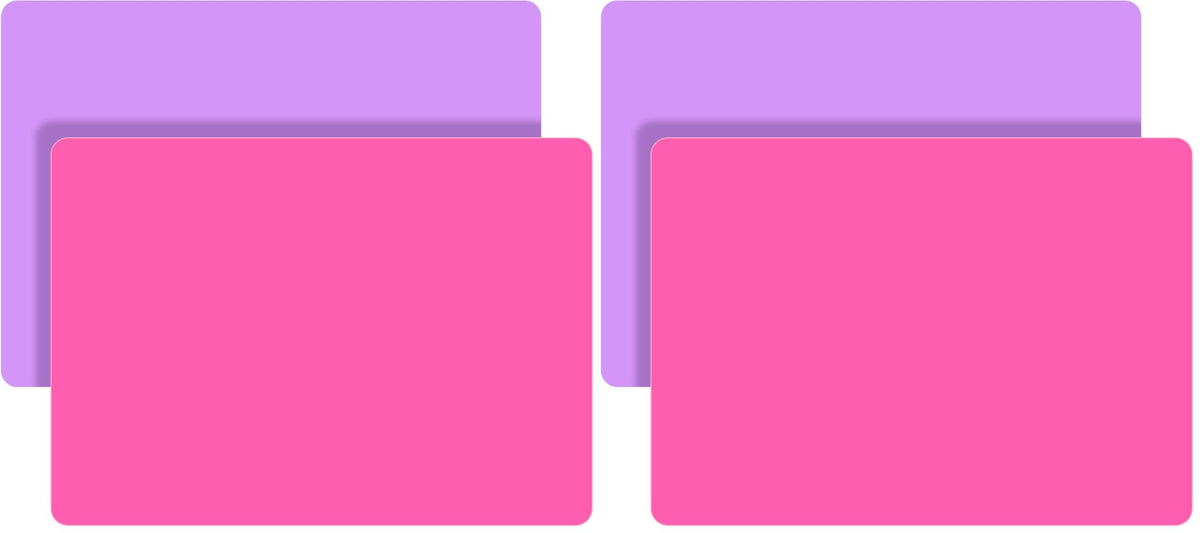 LEOBRO Silicone Mat for Resin Molds, 2 PCS 15.7" x 11.7" Playdough Mat, Silicone Mats for Crafts, Jewelry Resin Molds Mats, for Clay, Paint, Blue & Rose Red