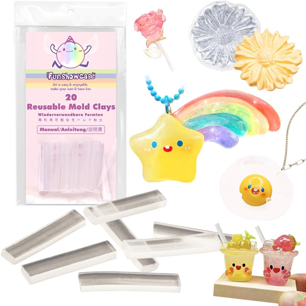 Reusable Resin Mold Clay, Moldable Plastic 20-bar