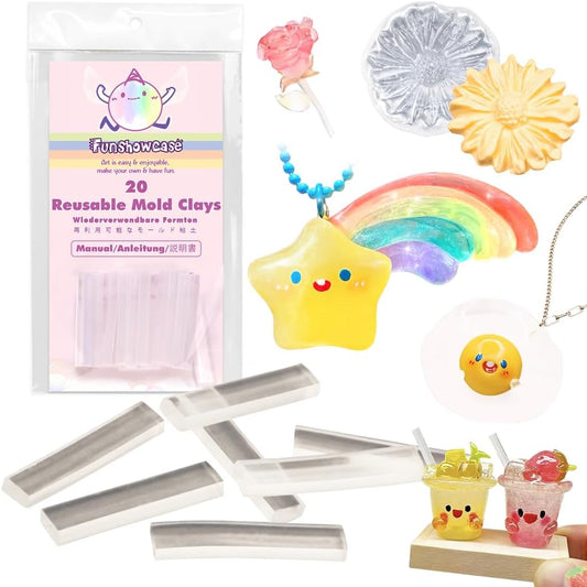 Reusable Resin Mold Clay, Moldable Plastic 20-bar
