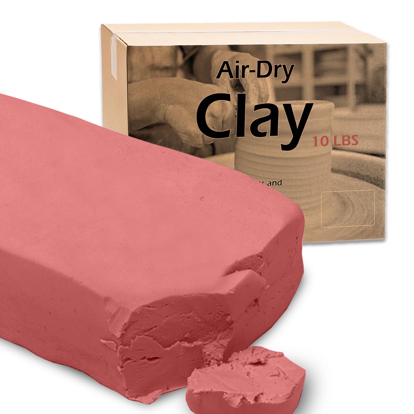 ReArt Air Dry Modeling Clay, for Sculpting, Wheel Throwing, Hand Building, All-Purpose Modeling Clay 10lbs for Sculpting (White)