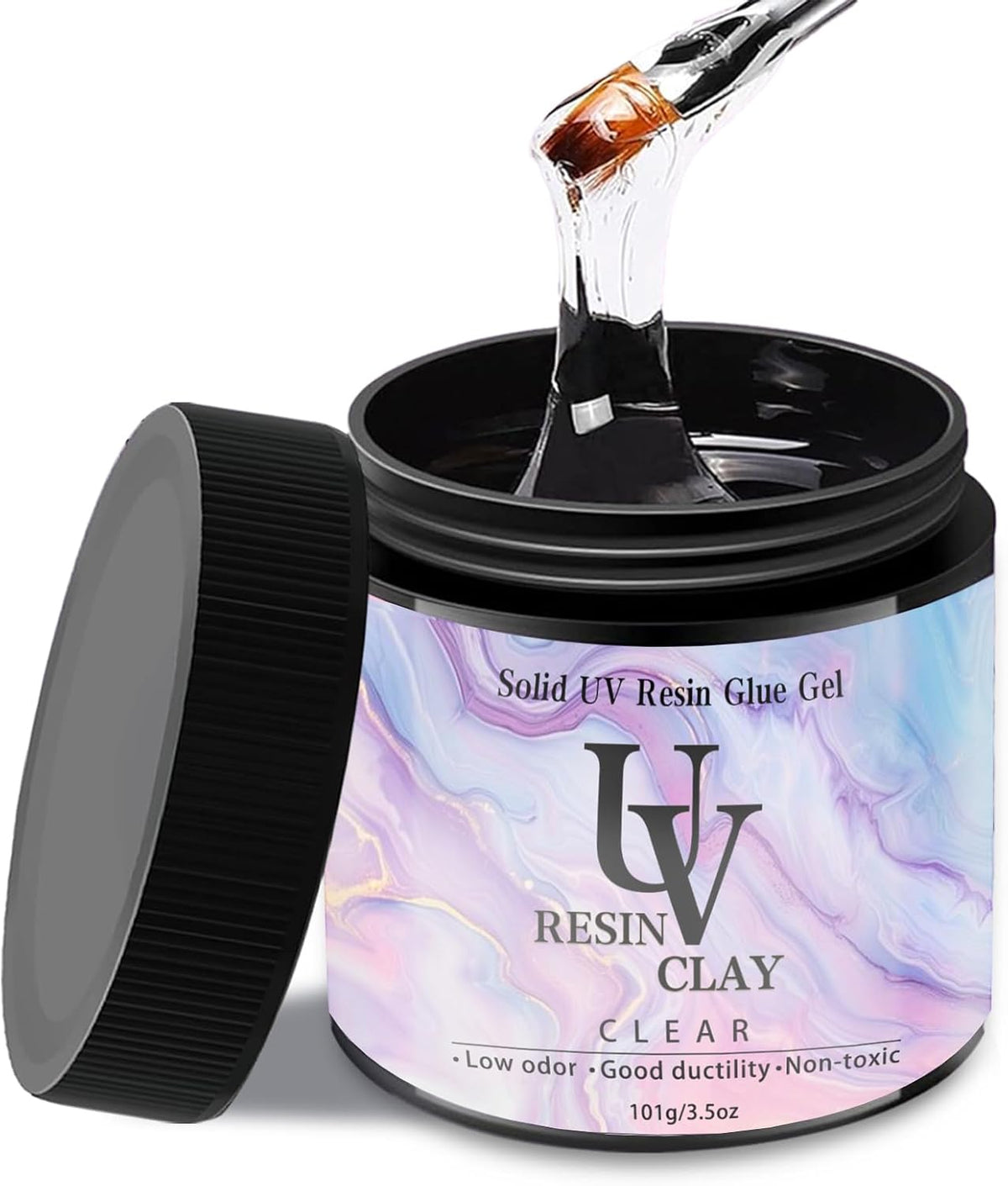 3.5 oz UV Clay Clear Polymer Resin, DIY Jewelry Making, Silicone Molds, UV Curing, Crystal Clear Casting, Miniature Art, and Handmade Resin Projects