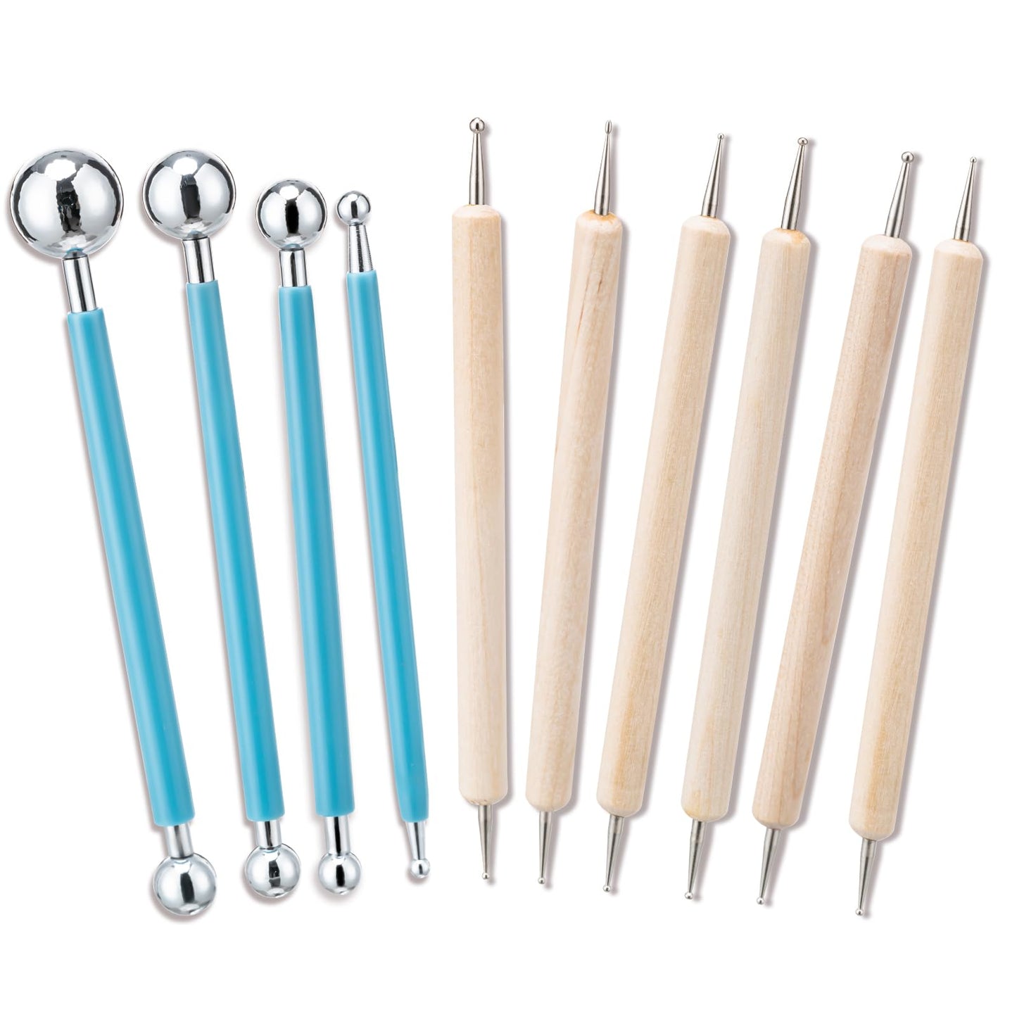 Amrules 4 Pcs Clay Hole Cutters Sculpting Tools Set for Pottery