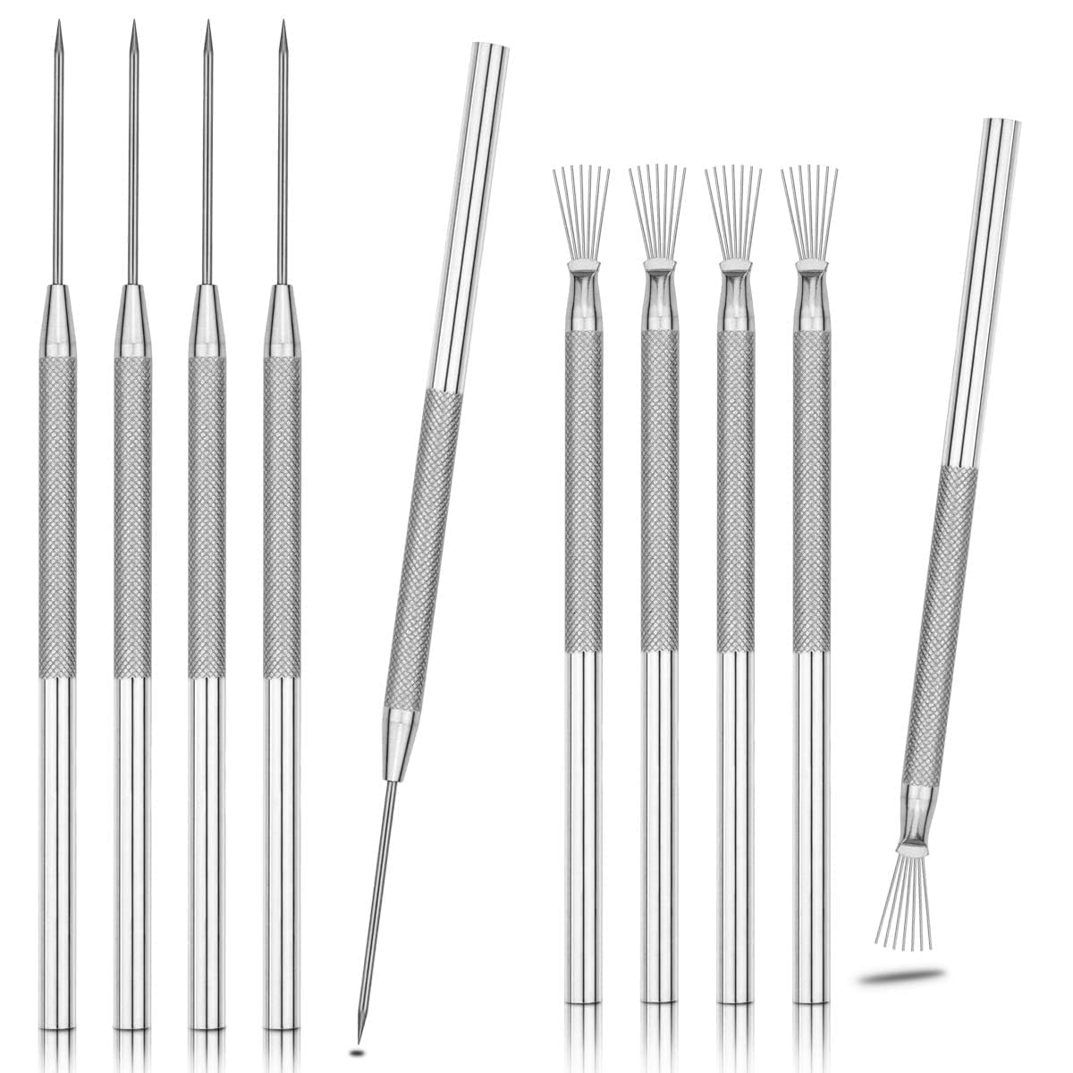DIYOOHOMY 18 Pcs Polymer Clay Tools Kit, Rolling Pin with Thickness Rings
