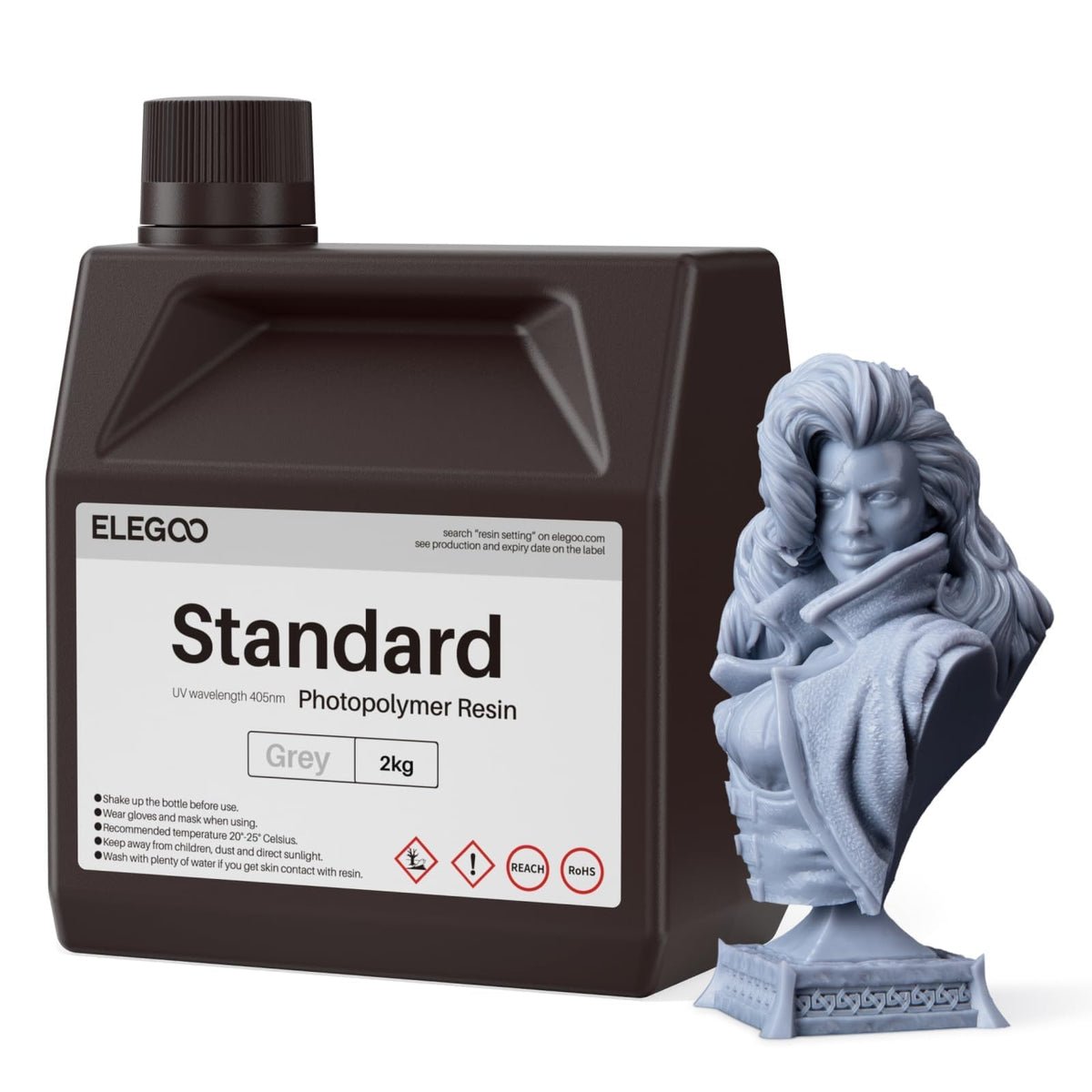 ELEGOO 8K Standard Resin for 3D Printing, Ultra Precision, 405nm Fast UV Curing Photopolymer 3D Resin for 8K 9K 12K 16K Resin 3D Printer, Red Clay 1000g