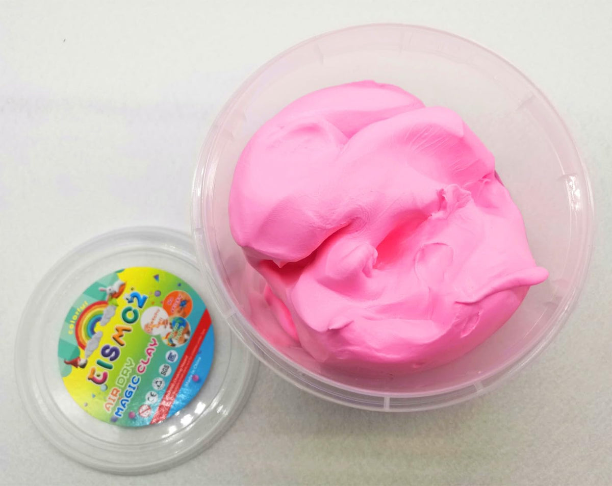 Air Dry Modeling Clay 10.5 oz Ultra Light Magic Clay DIY Moulding Dough Primary Colors for Kids Art Craft Kit (Dark Pink)