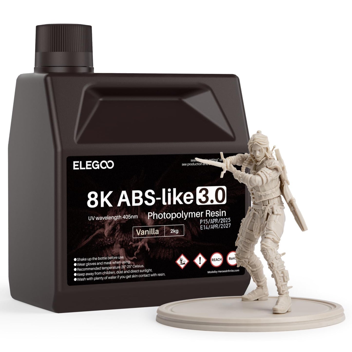 ELEGOO 8K ABS-Like 3D Printer Resin Red Clay 1000g