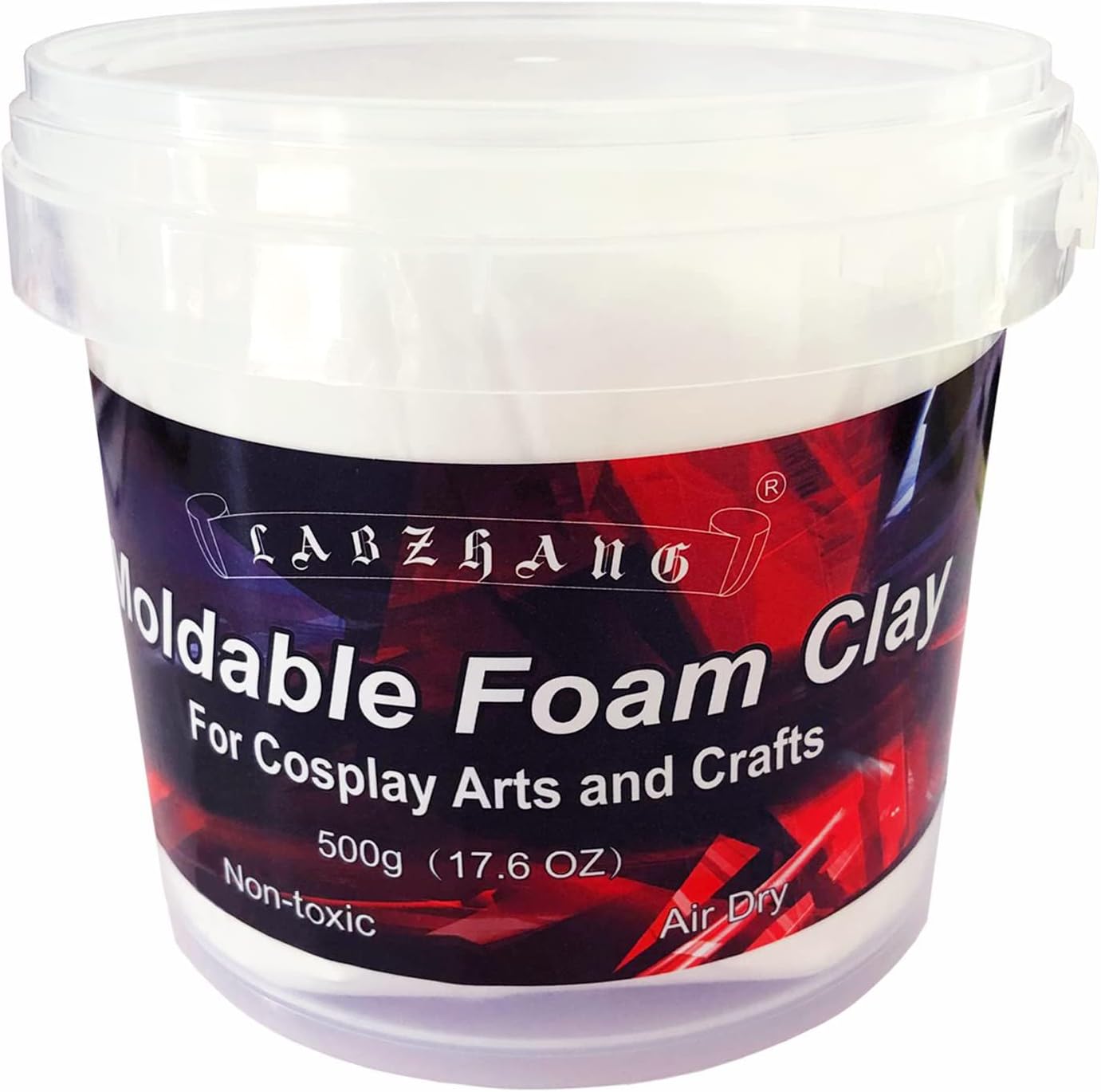 500g White Cosplay Foam Clay Lightweight Sculpting Foam, Air Dry Clay