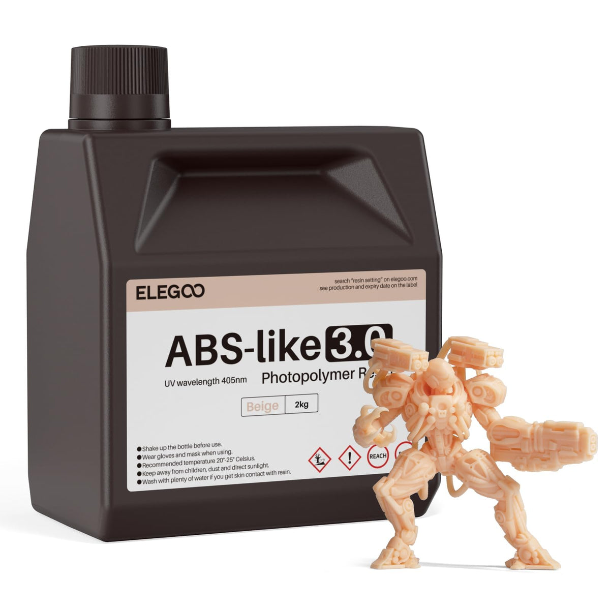 ELEGOO 8K ABS-Like 3D Printer Resin Red Clay 1000g