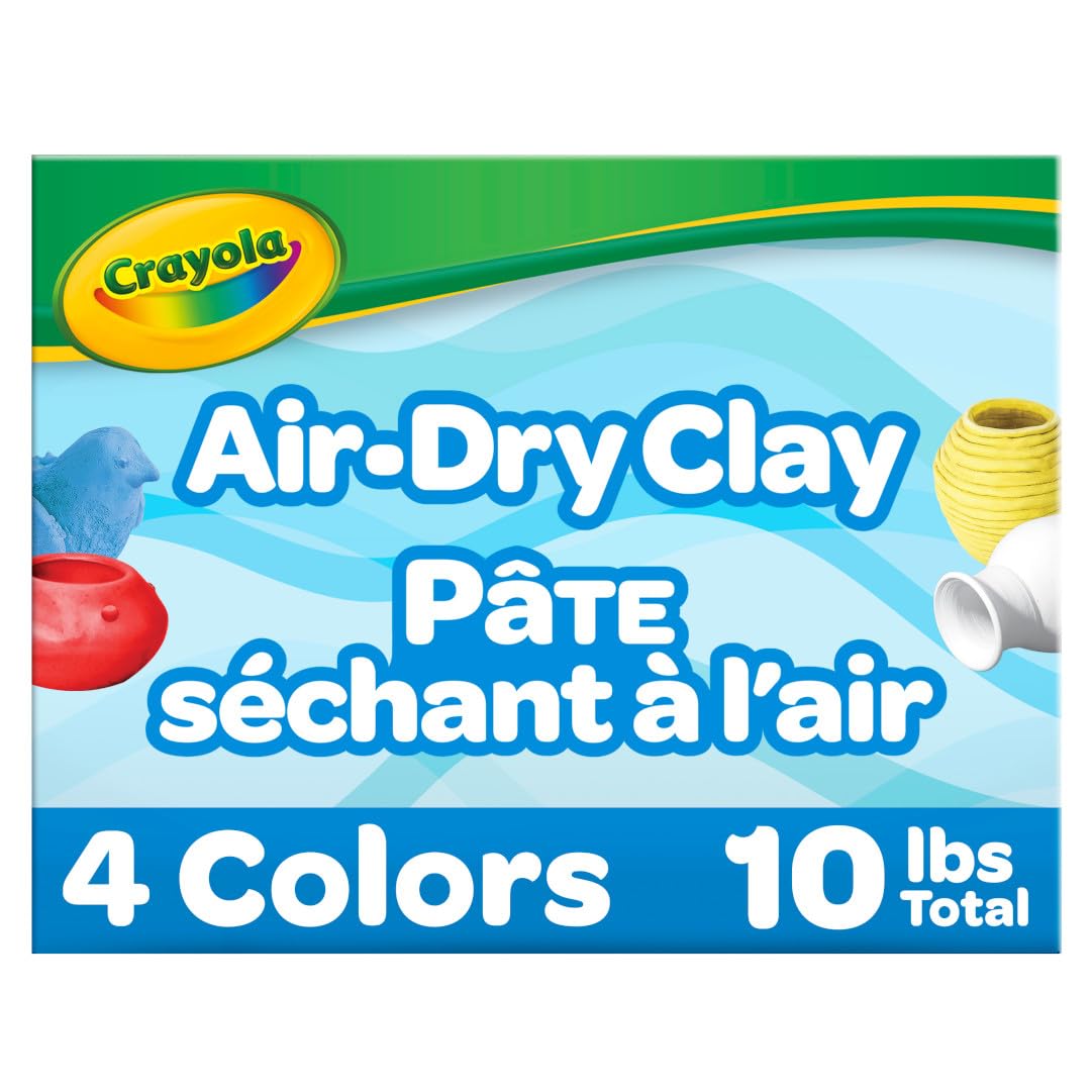 Crayola Air Dry Clay for Kids - White, 25lbs, Teacher Wishlist Supplies, Classroom Must Haves, Bulk Modeling Clay for Kids, No Bake, Sculpting & Molding Material