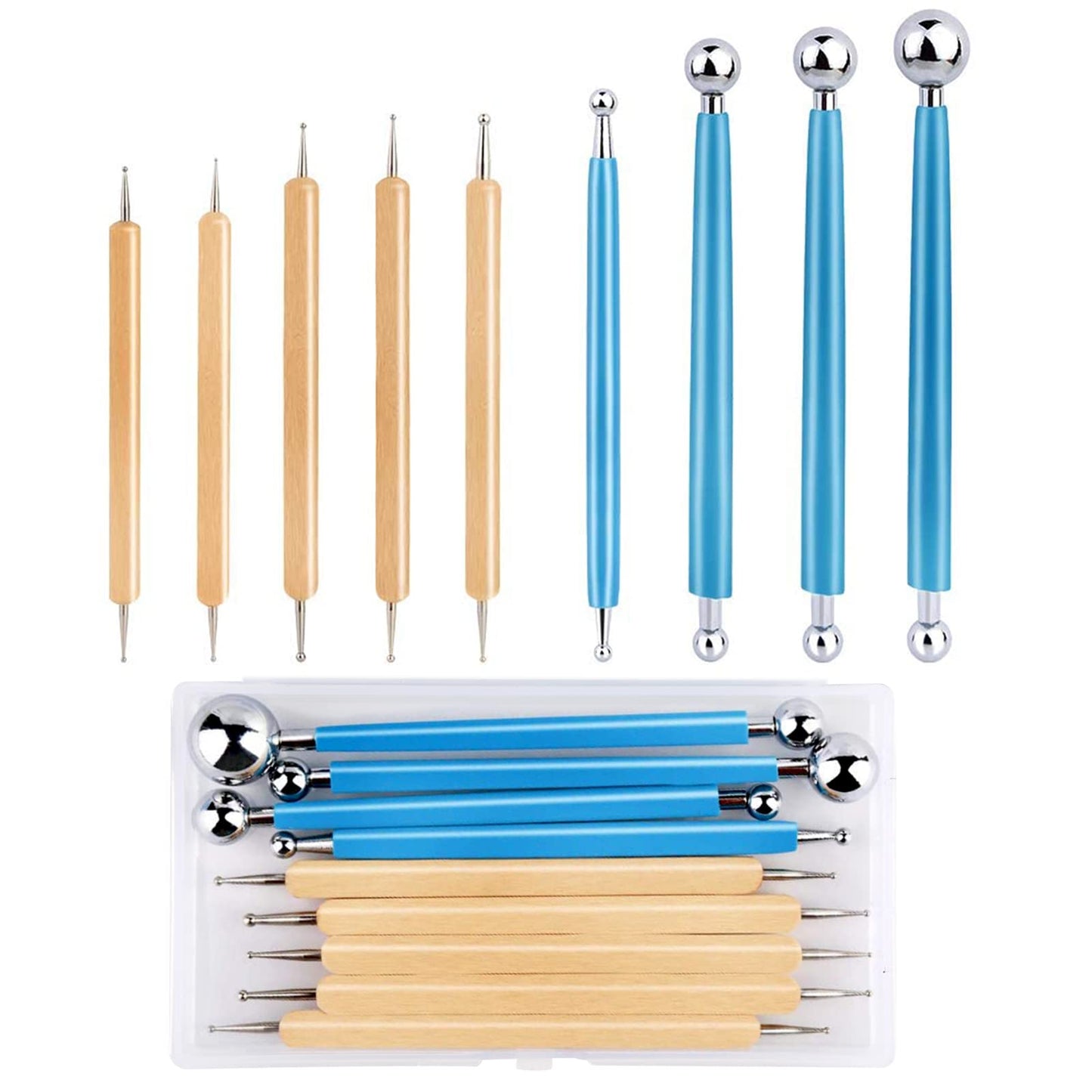 LOKUNN 14 Pcs Dotting Tools Embossing Tool Dotting Tools Set Rock Painting