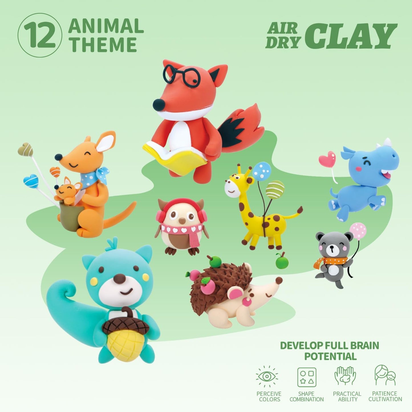 LOUFOR Air Dry Clay Kits for Kids, 12 Boxes