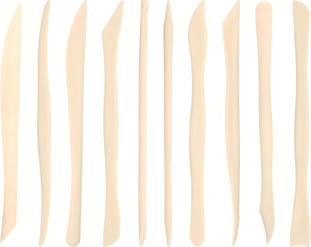 Ferrochef 10 Set 100 Pcs Clay Tools, Plastic Sculpting Tools, Classic Style