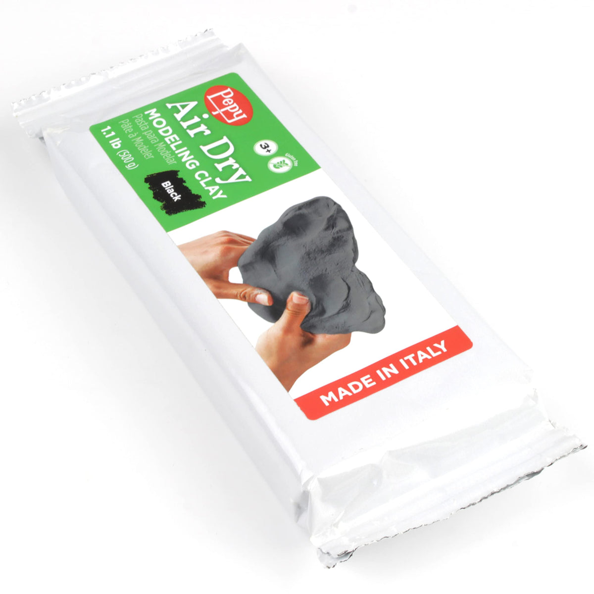 Pepy Premium European Air Dry Modeling Clay White 2.2 lb Bar, Easy to Use Air-Hardening Clay for Classroom and Montessori Sculpting and Crafts Projects