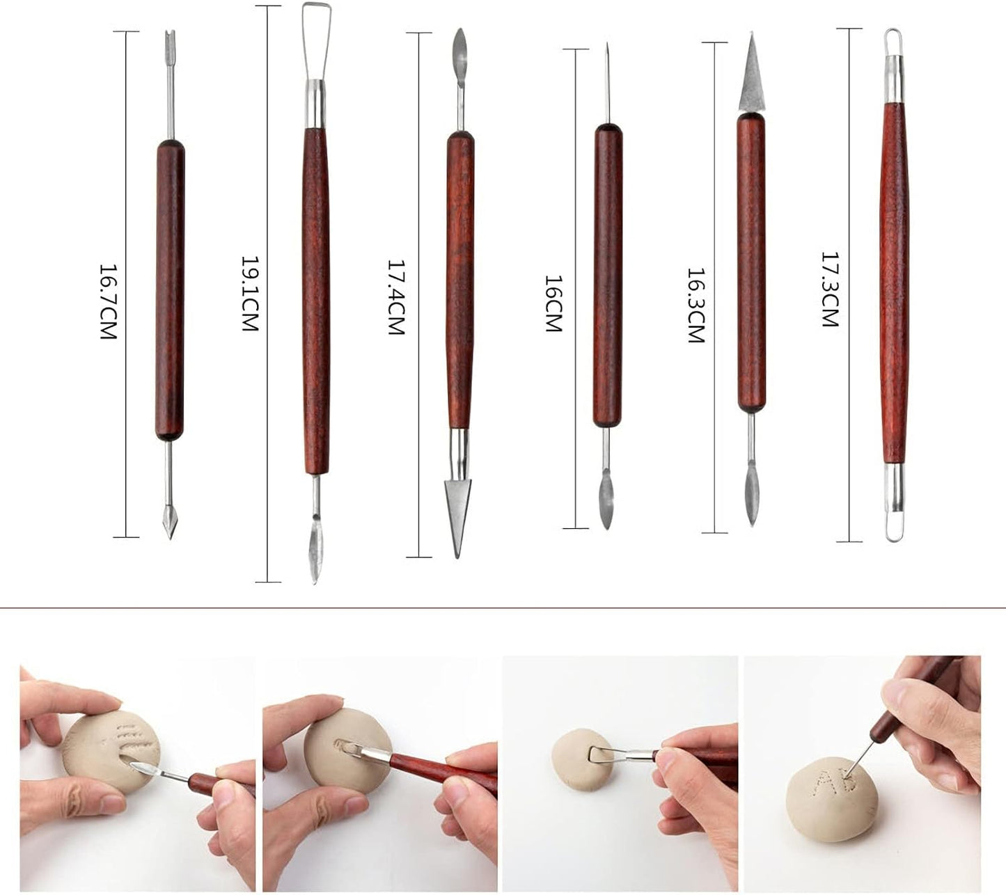 Langqun Clay Sculpting Tools,Pottery Tools Kit, Polymer Clay Tools,Pottery Ribs, Air Dry Clay Tools for Sculpting, Modeling, Carving, Modeling