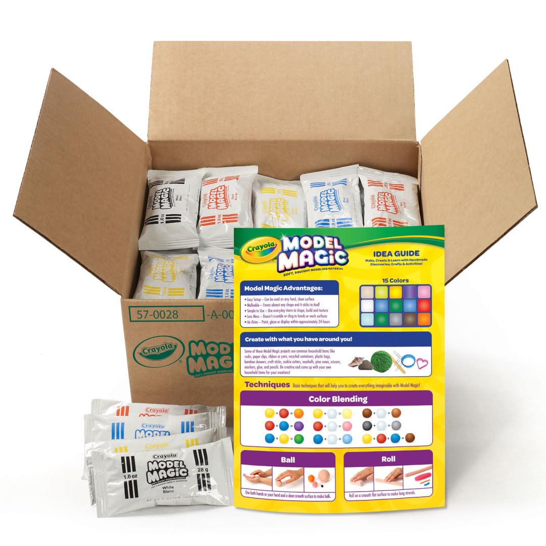 Crayola Model Magic White 75ct, 1oz Modeling Air Dry Clay Alternative