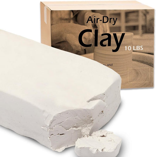 ReArt Air Dry Modeling Clay, for Sculpting, Wheel Throwing, Hand Building, All-Purpose Modeling Clay 10lbs for Sculpting (White)