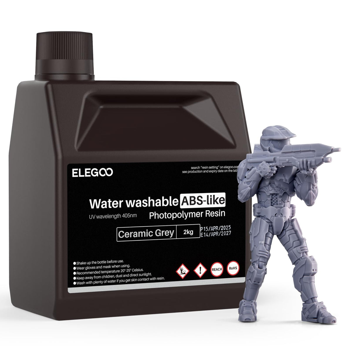ELEGOO 8K Water Washable ABS-Like Resin Red Clay 2000g