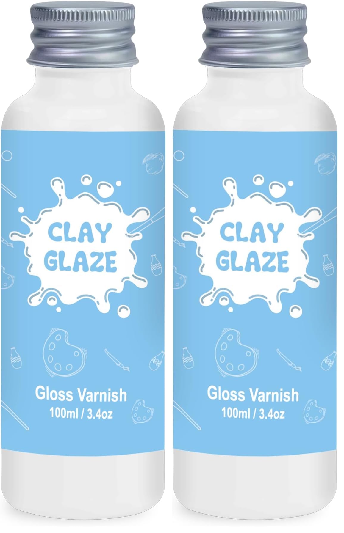 100ml Air Dry Clay Glaze, Protect Clay Surfaces,Delivers Gloss Glaze Effect