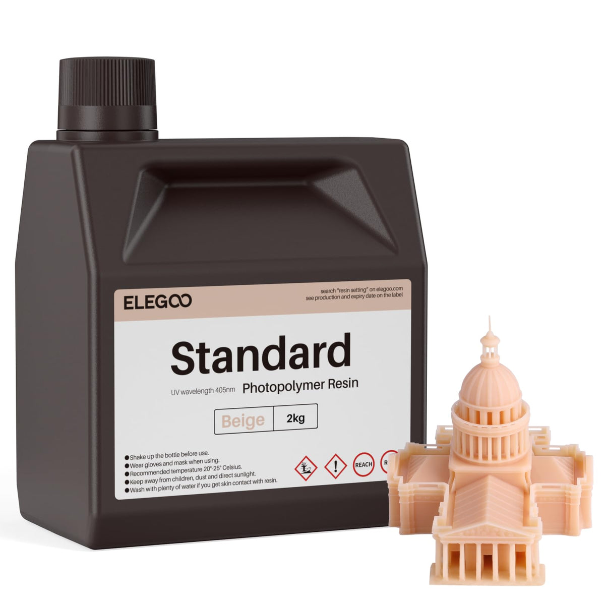 ELEGOO 8K Standard Photopolymer 3D Printer Resin Red Clay 1000g