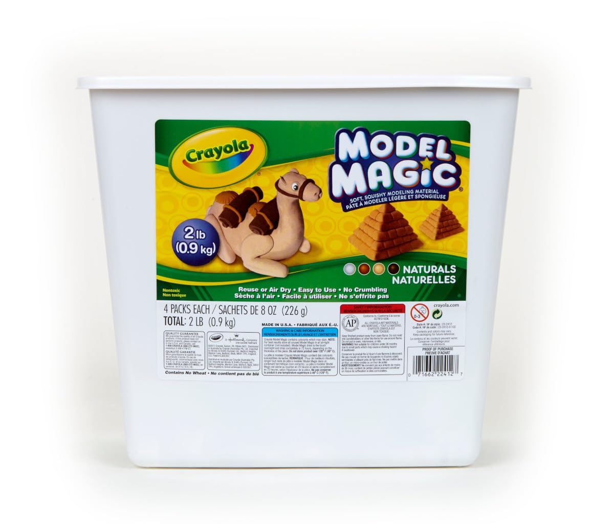 Crayola Model Magic White, 4‑Pack (8 oz Each), Teacher Must Haves & Classroom Essentials, Air‑Dry Modeling Material for Kids, Sculpting Craft Clay Alternative, Ages 3+