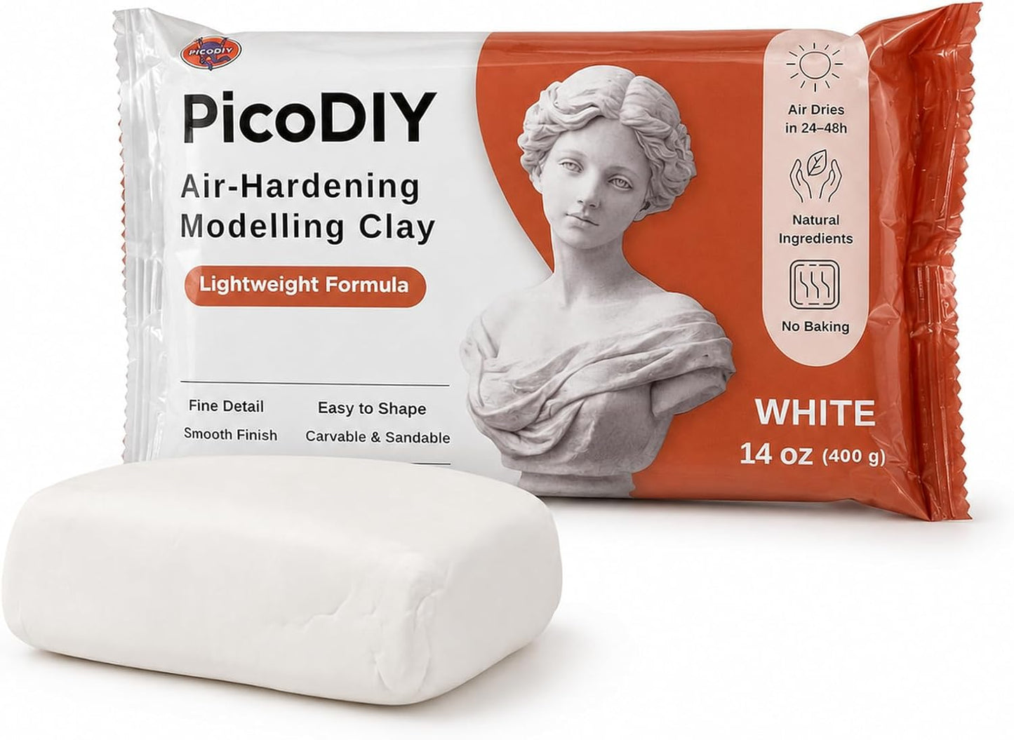 Air Hardening Modeling Clay - Lightweight Air Dry Clay for Arts and Crafts