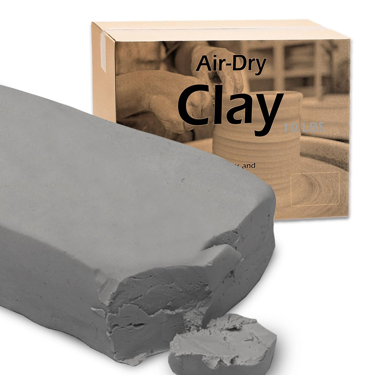 ReArt Air Dry Modeling Clay, for Sculpting, Wheel Throwing, Hand Building, All-Purpose Modeling Clay 10lbs for Sculpting (White)