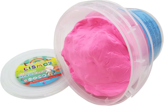 Air Dry Modeling Clay 10.5 oz Ultra Light Magic Clay DIY Moulding Dough Primary Colors for Kids Art Craft Kit (Dark Pink)