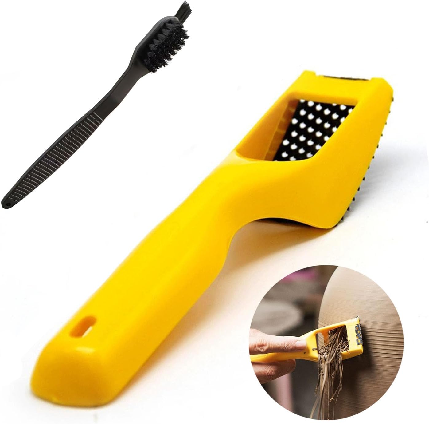 AEROVA Pottery Shaper Tool Clay Tool with Cleaning Brush for Sculpture and Shaving for Artists