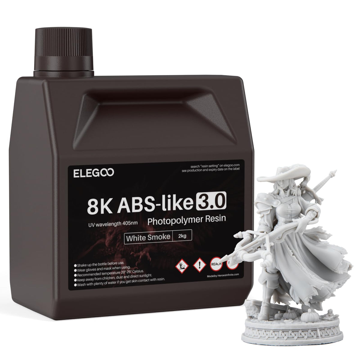 ELEGOO 8K ABS-Like 3D Printer Resin Red Clay 1000g