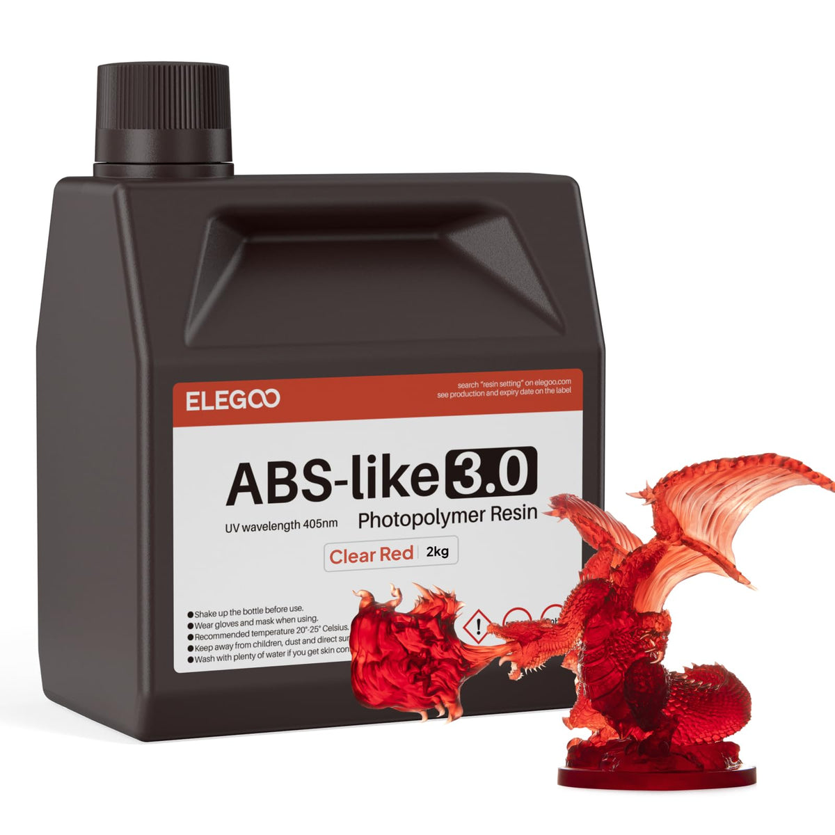 ELEGOO 8K ABS-Like 3D Printer Resin Red Clay 1000g